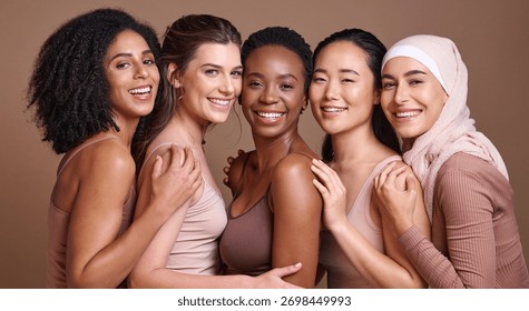 Diverse women smiling